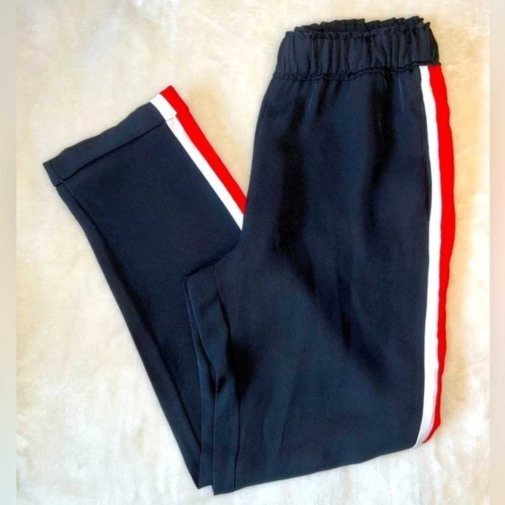 ZARA Trafaluc‎ red/white side stripe pants -sz XS